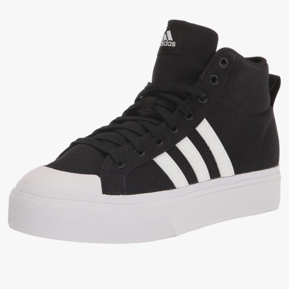 Adidas Black and White Canvas Sneakers